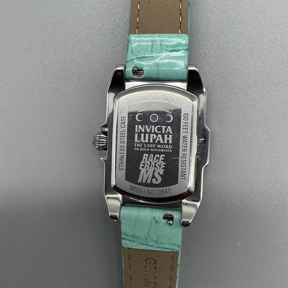 Invicta Lupah Womens Watch 29mm Leather Race To Erase MS 19840 New Battery